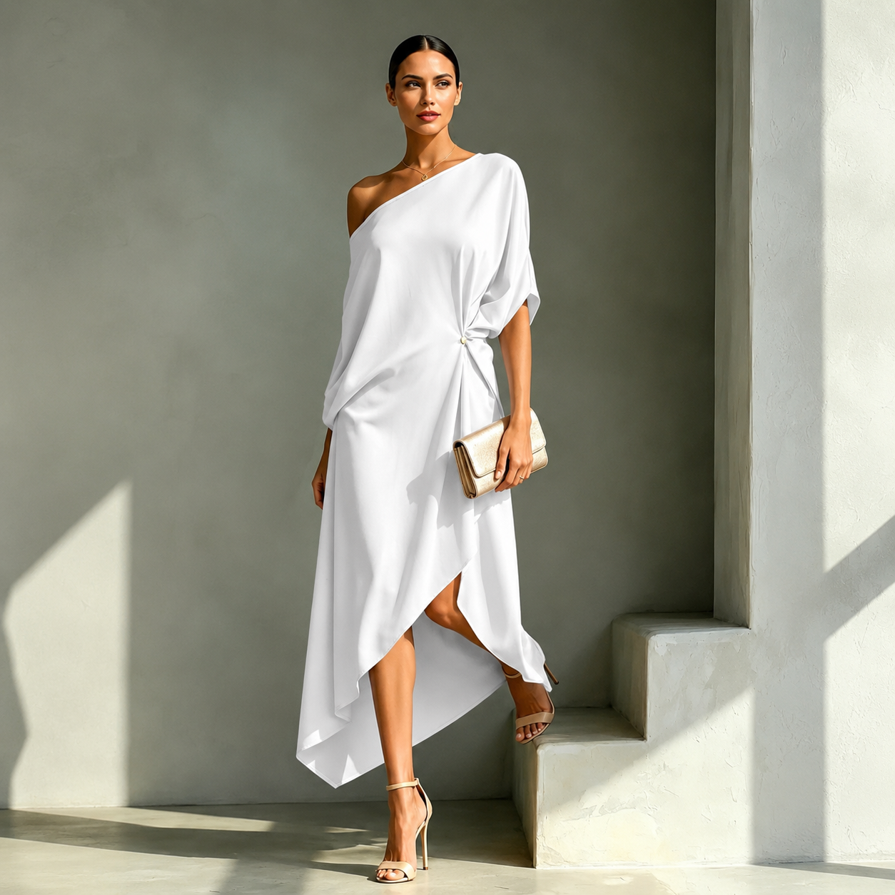 CALMAIRE | Robe Asymétrique Élégante Laura