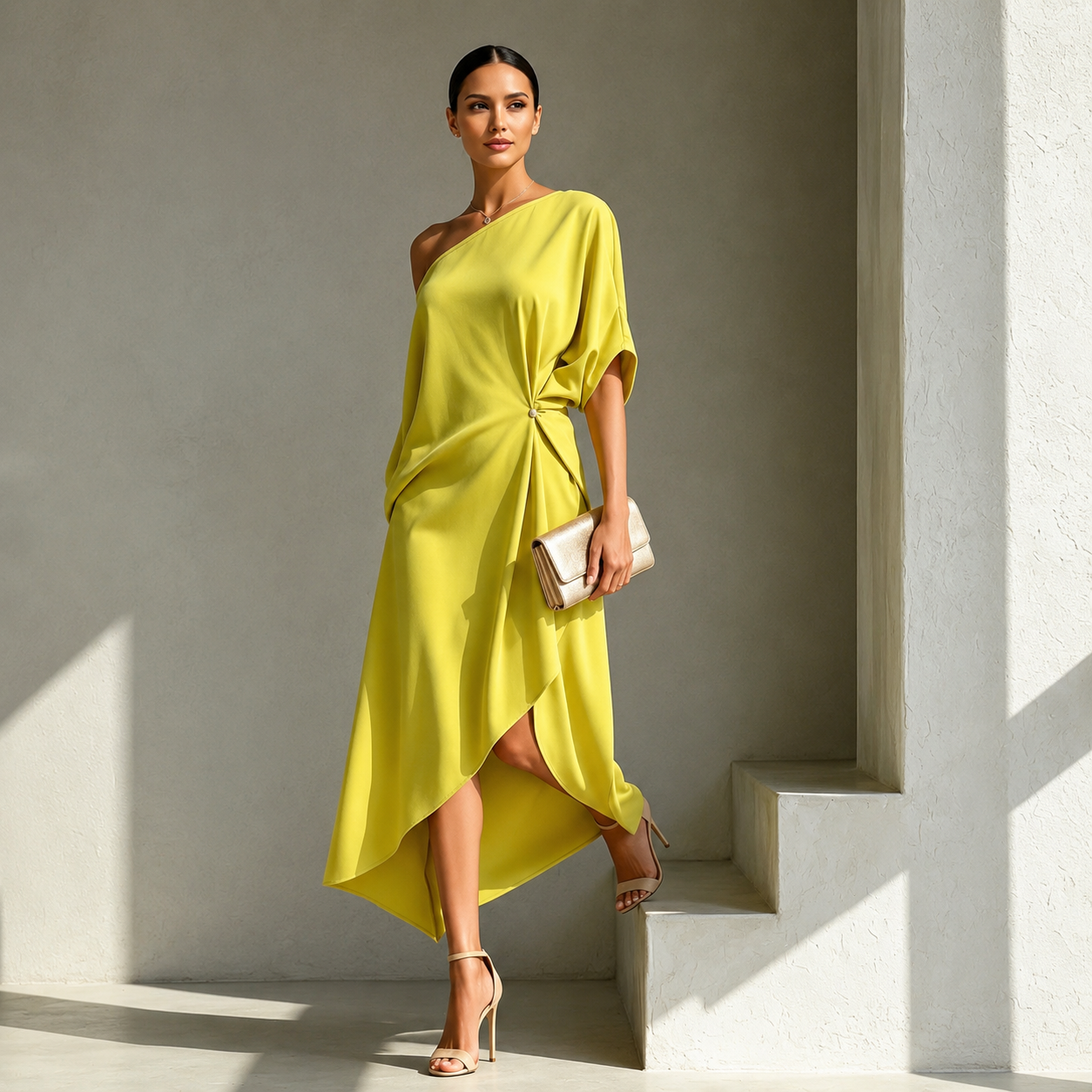 CALMAIRE | Robe Asymétrique Élégante Laura