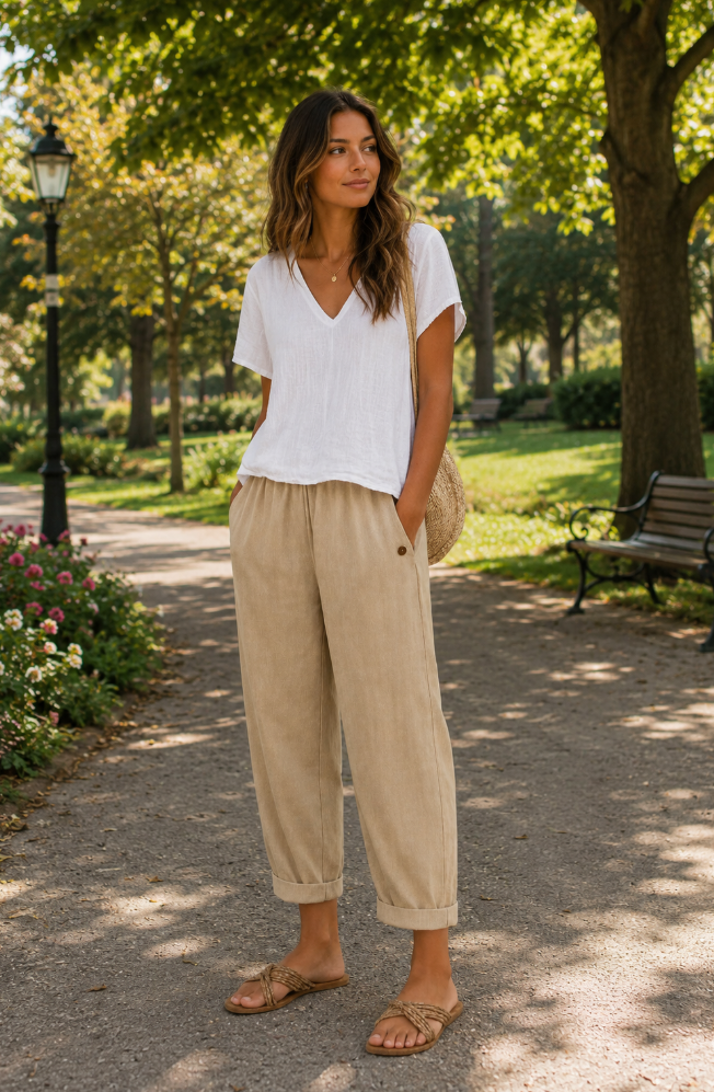 CALMAIRE | Pantalon Lin Fluide Léonie
